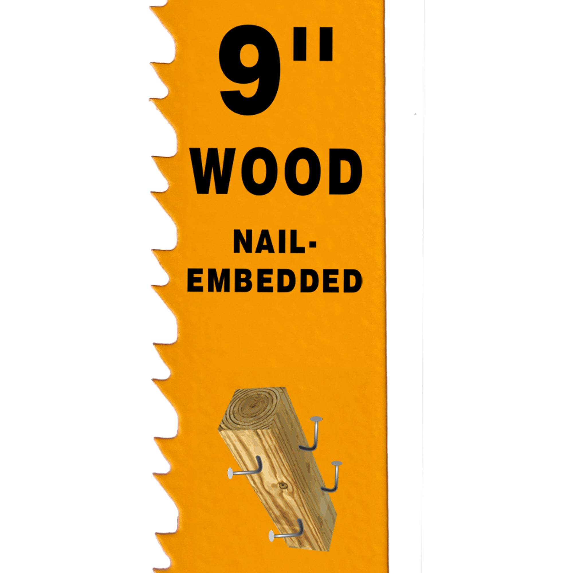 FOXBC 9 Inch 6/12 TPI Demolition Reciprocating Saw Blades for Nail-Embedded Wood, Bi-Metal, 25-Pack with Case