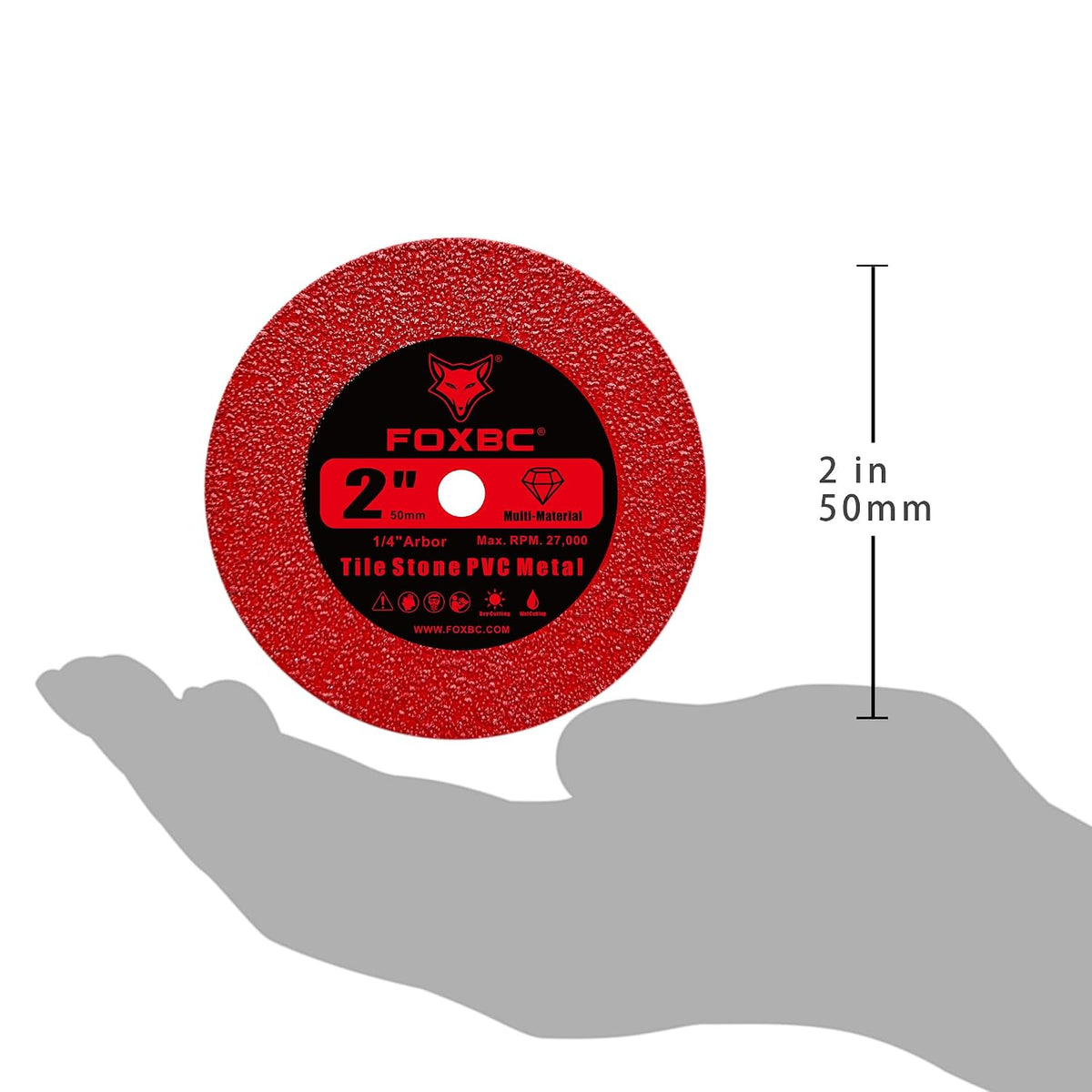 FOXBC 2 Inch Diamond Blades Tile Glass Multi-Material Cut Wheels - 10 Pack