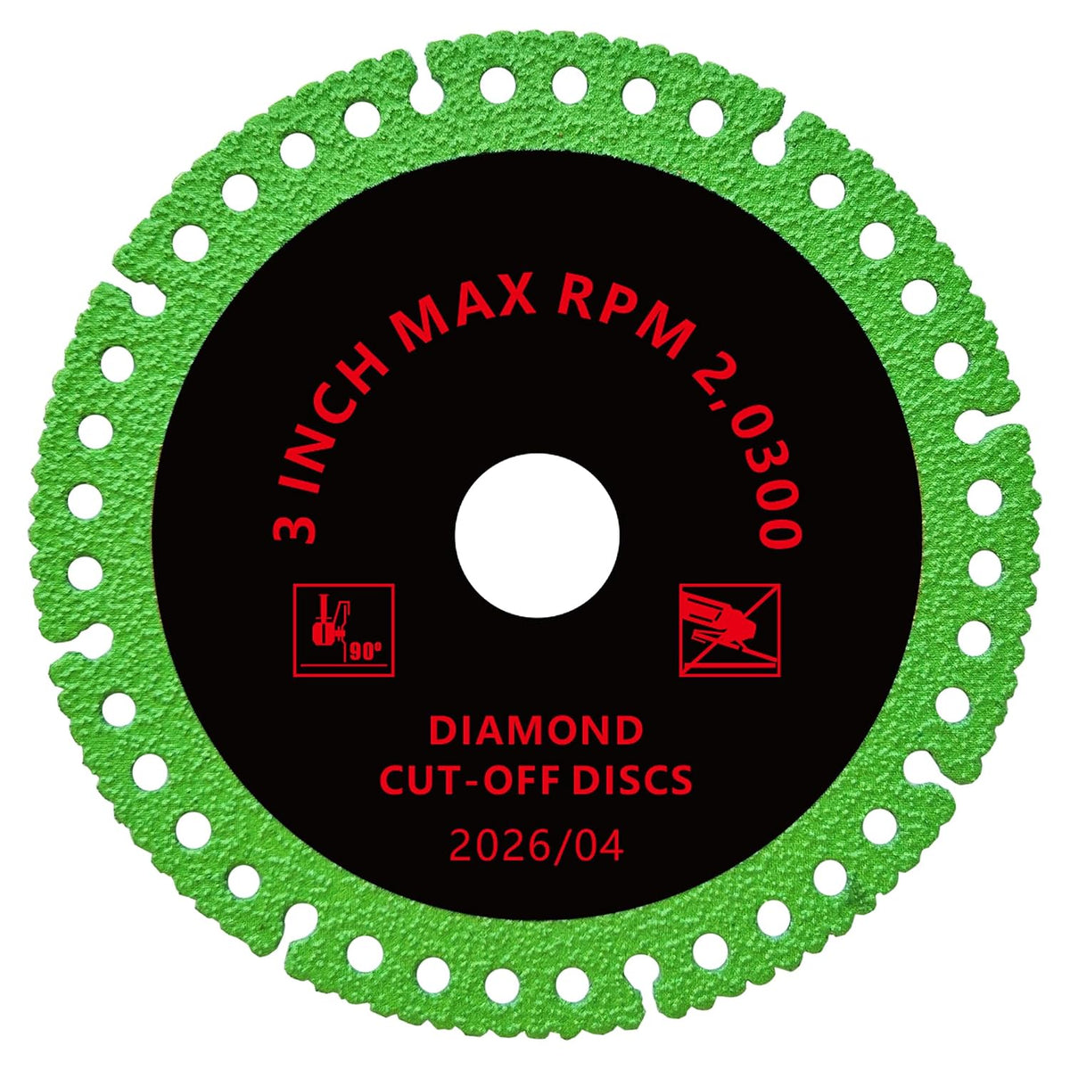 FOXBC 3 Inch Diamond Cut-Off Wheel Disc, Multi-Material Saw Blades - 3 Pack