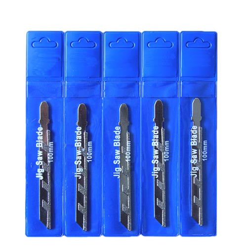 Juego de hojas de sierra de calar con revestimiento de diamante de 4" y 100 mm, vástago en T, paquete de 5