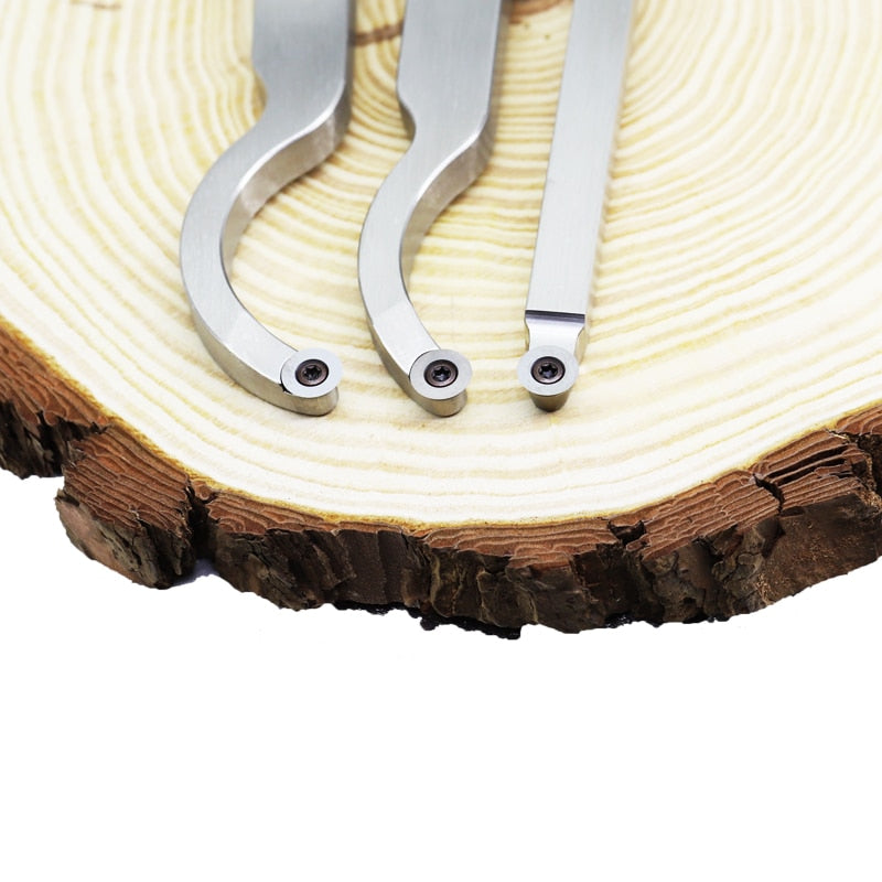 Ci3 Round 12x2.5mm Carbide Inserts Cutters Knives Blade For DIY Lathe Wood Turning Finisher Hollower Tool - 10pcs