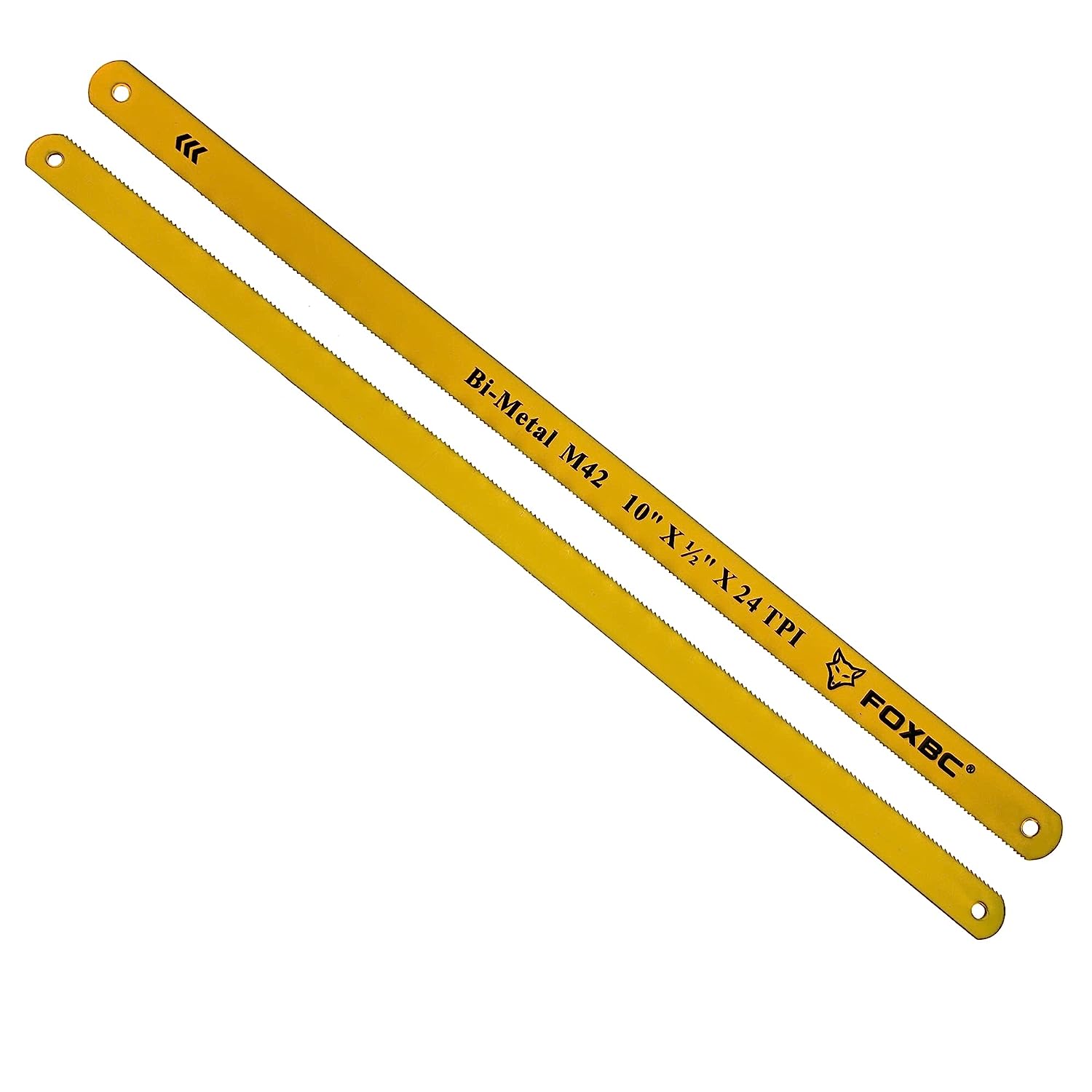 FOXBC Hoja de sierra para metales de 10 pulgadas, 24 TPI, bimetálica M42, corte de metal, paquete de 10