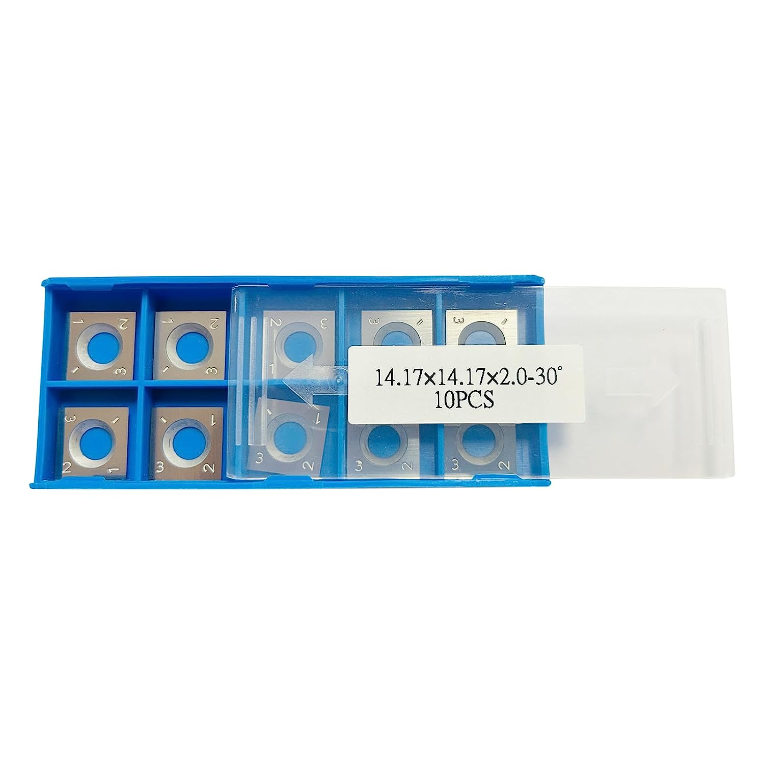 FOXBC 14.17mm Carbide Inserts Replacement for Grizzly T21348 Inserts and Grizzly Spiral Cutterhead Jointer Planer 14.17 x 14.17 x 2.5mm - 10 Pack