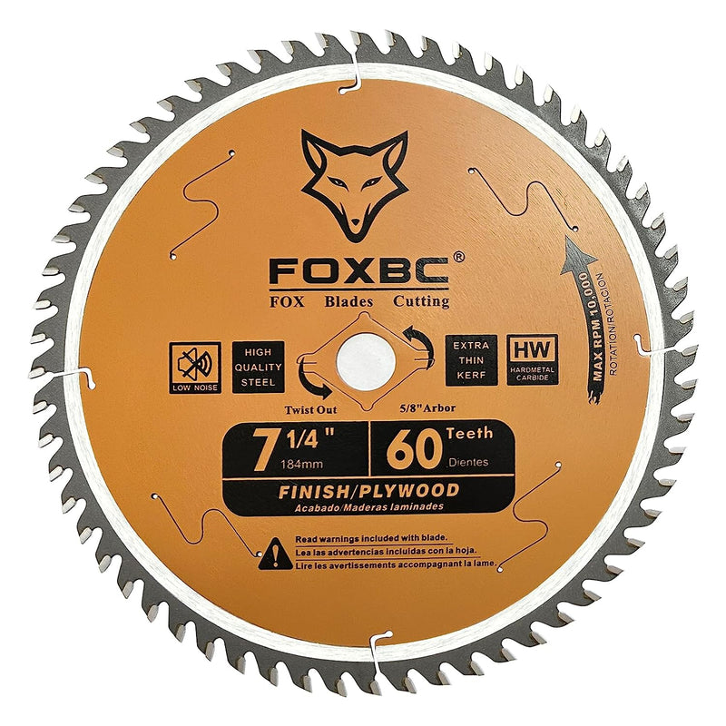 FOXBC 7-1/4" Circular Saw Blade 60-Tooth Replacement for Freud Diablo D0760A D0760X, DeWalt DWA171460