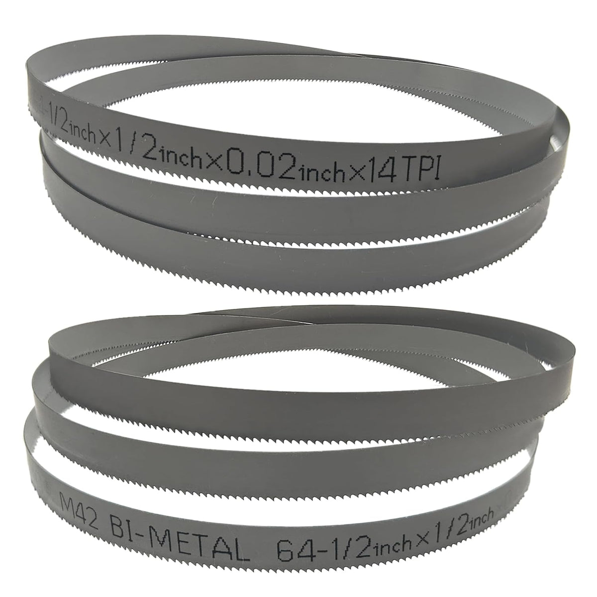 FOXBC 64-1/2 Inch 14 TPI Metal Cutting Bandsaw Blades, Bi-Metal - 2 Pack 64-1/2-Inch X 1/2" X 0.02" Fits Most 6" x 4 " band saws