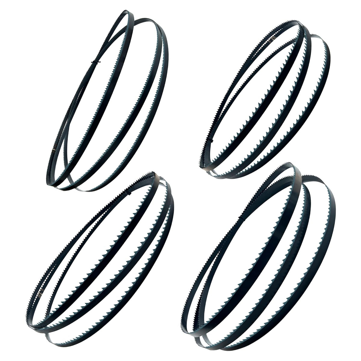 FOXBC 59-1/2" Bandsaw Blades 4 Pack, 1/4", 3/8" & 1/2" Widths, 6 & 14TPI Compatible with Craftsman, Ryobi, Black & Decker, Delta, Wen 9" Bandsaw