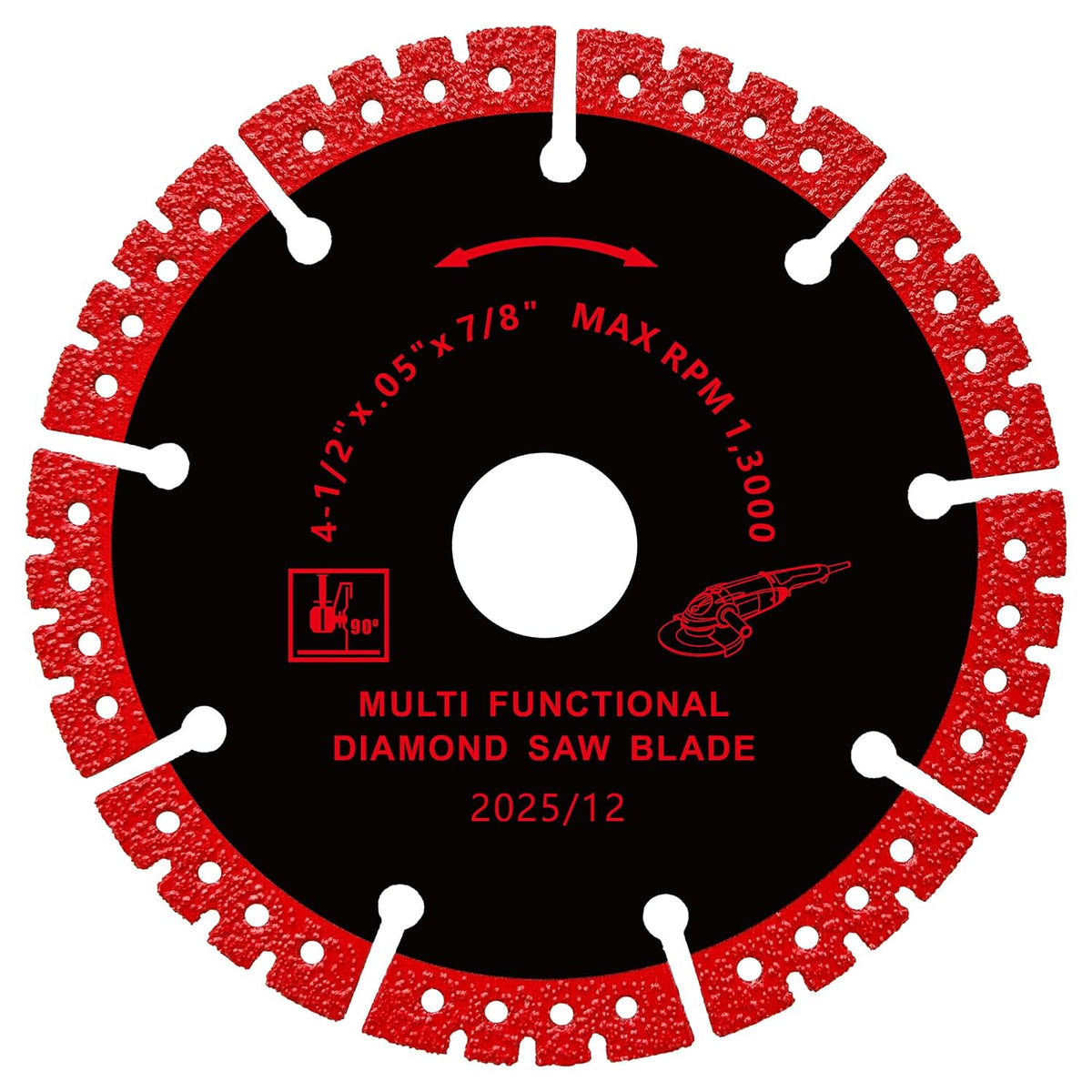 FOXBC 4-1/2 inch Diamond Blades, Multi-Purpose Metal Cutting Wheel - 3 Pack