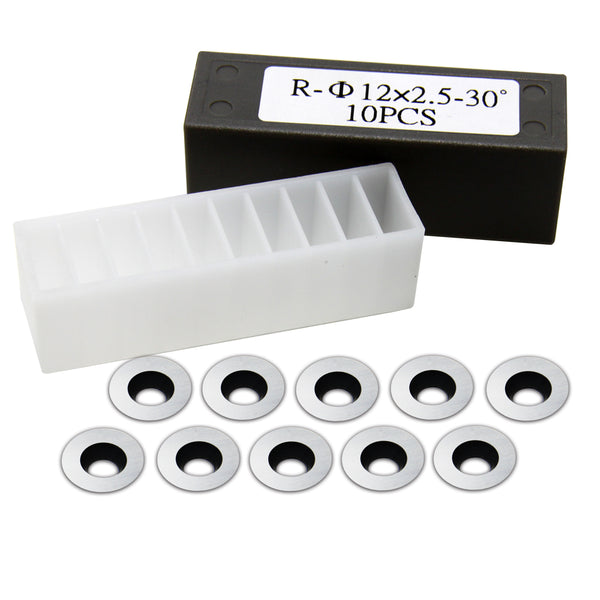 Insertos de carburo R-12x2,5mm -30° para herramientas de torno de madera