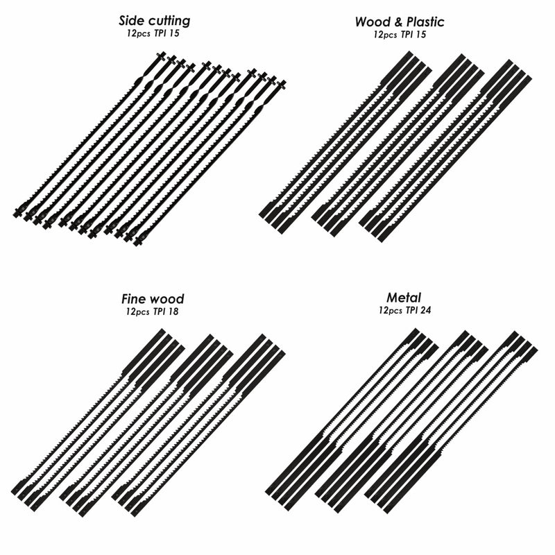 Extremo de pasador de hoja de sierra de calar de 4 pulgadas para Dremel Moto-Saw MS20 MS20-01 MS51-01 MS52-01 MS53-01 - Paquete de 48