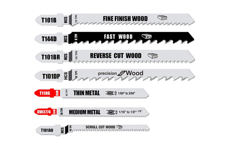 Hojas de sierra de calar FOXBC para DeWalt DCS334B DW3742C, Bosch JS260 JS470E, Makita XVJ03Z, Ryobi para madera y metal