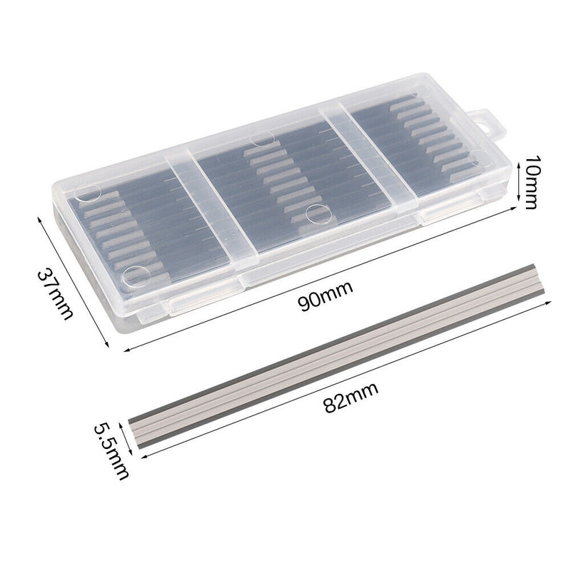 Cuchillas cepilladoras de carburo de 3-1/4" y 82 mm para Bosch PHO-1, PH02-82, PH015-82, PH020-82 - Paquete de 10