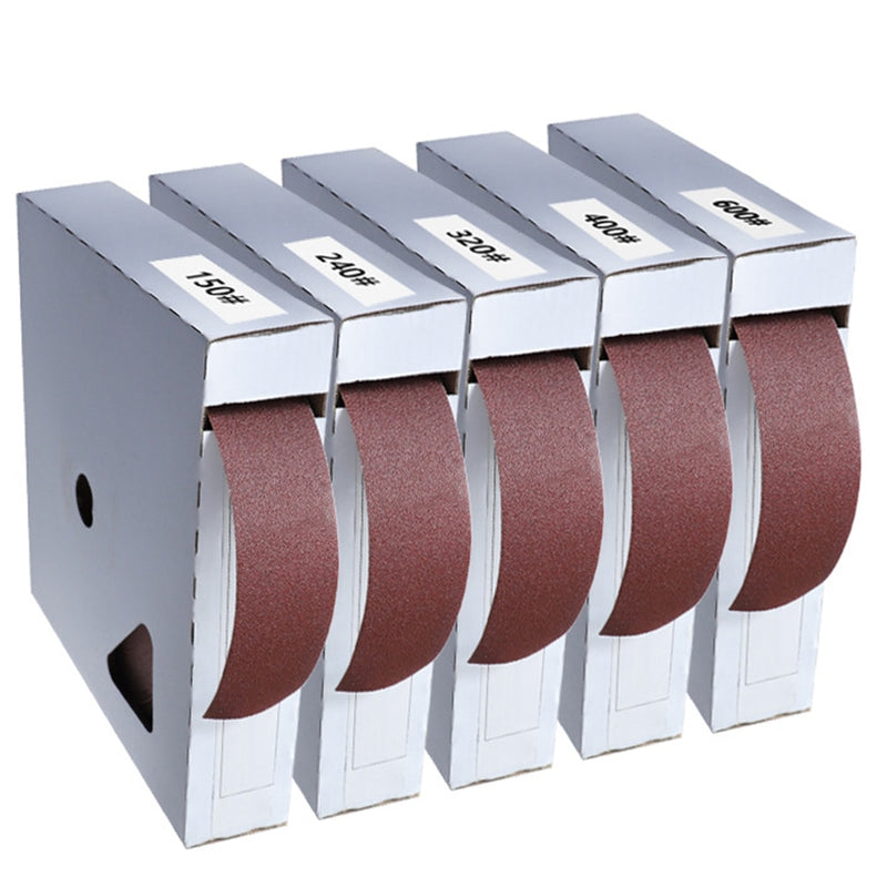 50M Abrasive Sandpaper Metal Emery Cloth Roll 150/240/320/400/600 Grit Dry Polishing Sanding Tools for Metal Dremel Woodworking