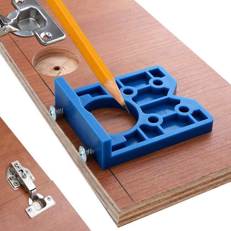 35mm Hinge Hole Drilling Guide Locator Hinge Hole Drilling Guide Wood Furniture Door Cabinets Hinge Installation Tool