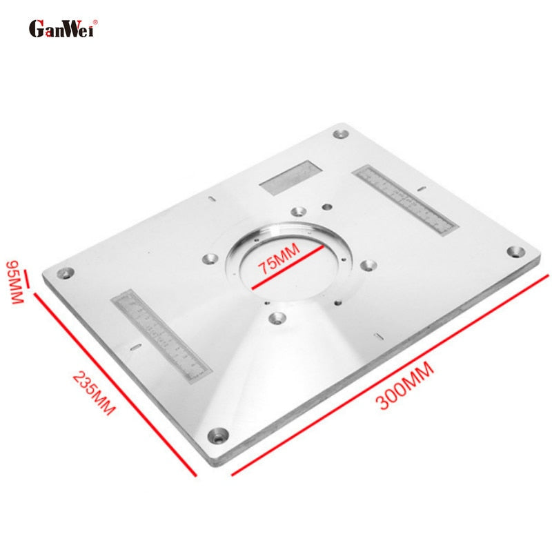 Router Wood Milling Trimming Machine Flip Plate Guide Table Router Table Insert Plate for Woodworking Work Bench