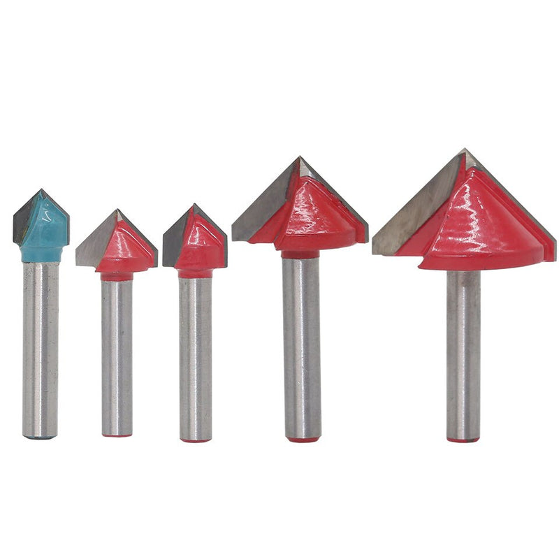 6mm V Bit CNC solid carbide end mill tungsten steel woodworking milling cutter 3D wood MDF router bit 60 90 120 150 degrees