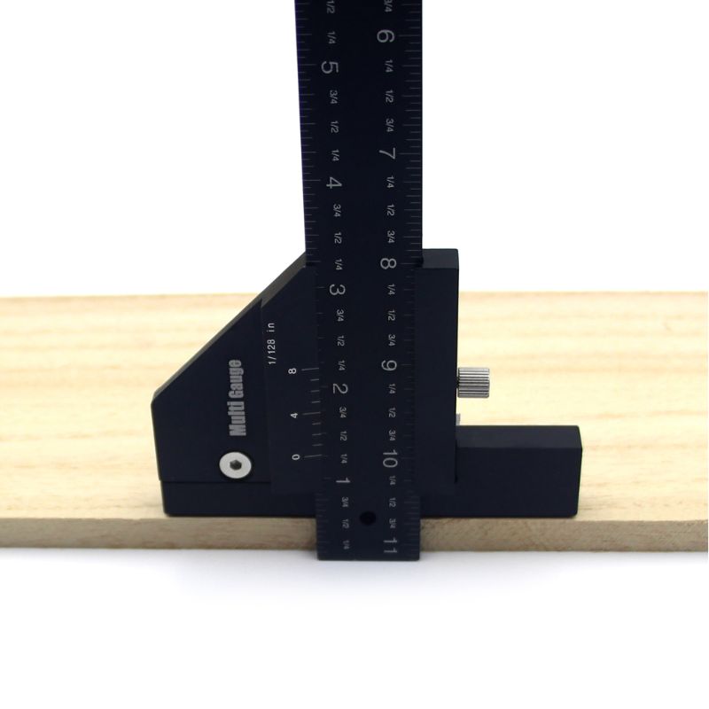 Regla en forma de T de 280 mm Regla de marcado multifuncional Medidor de medición Herramienta de medición de carpintería