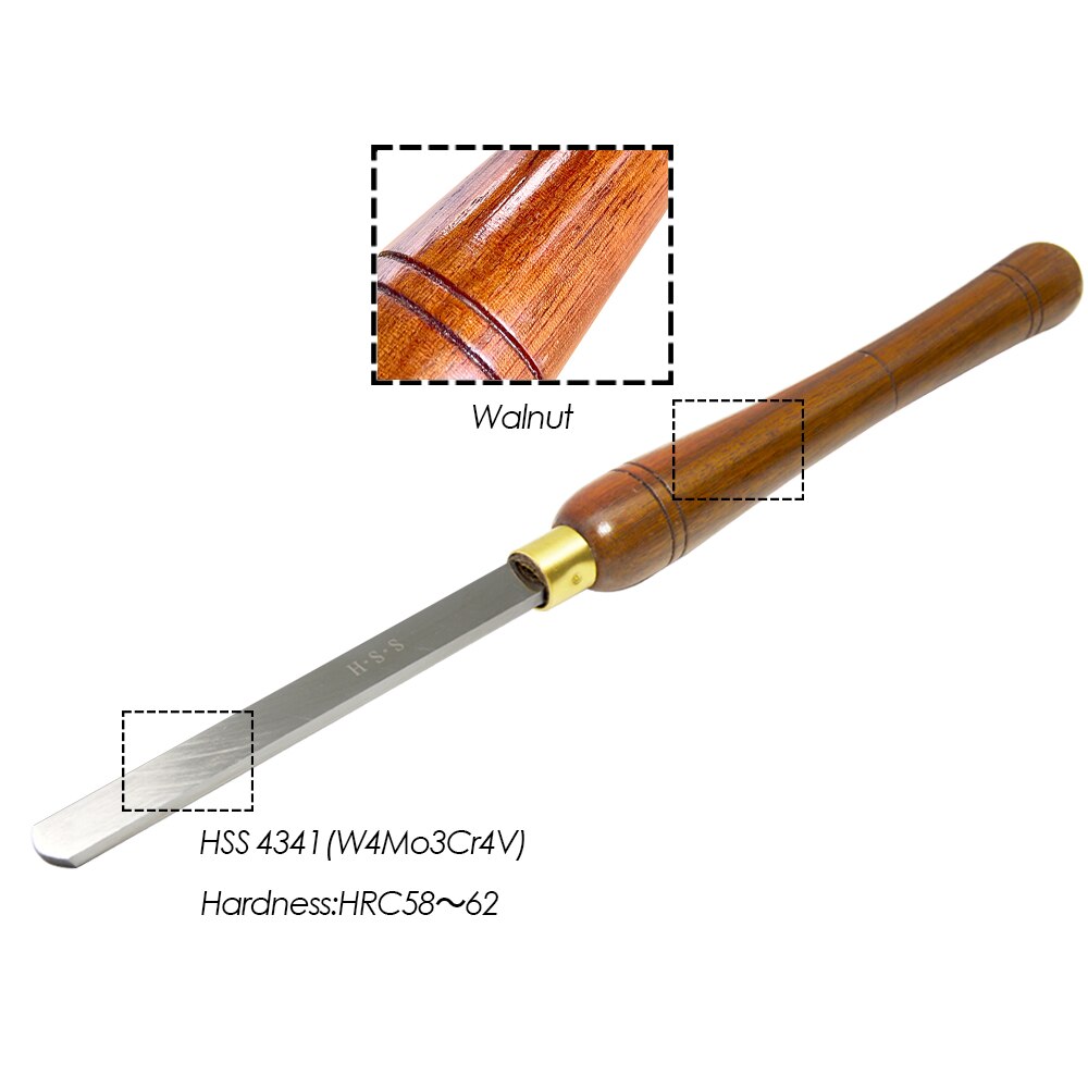 5/8'' Round Nose Scraper Woodturning Tools Round Point Bowl Scraper HS