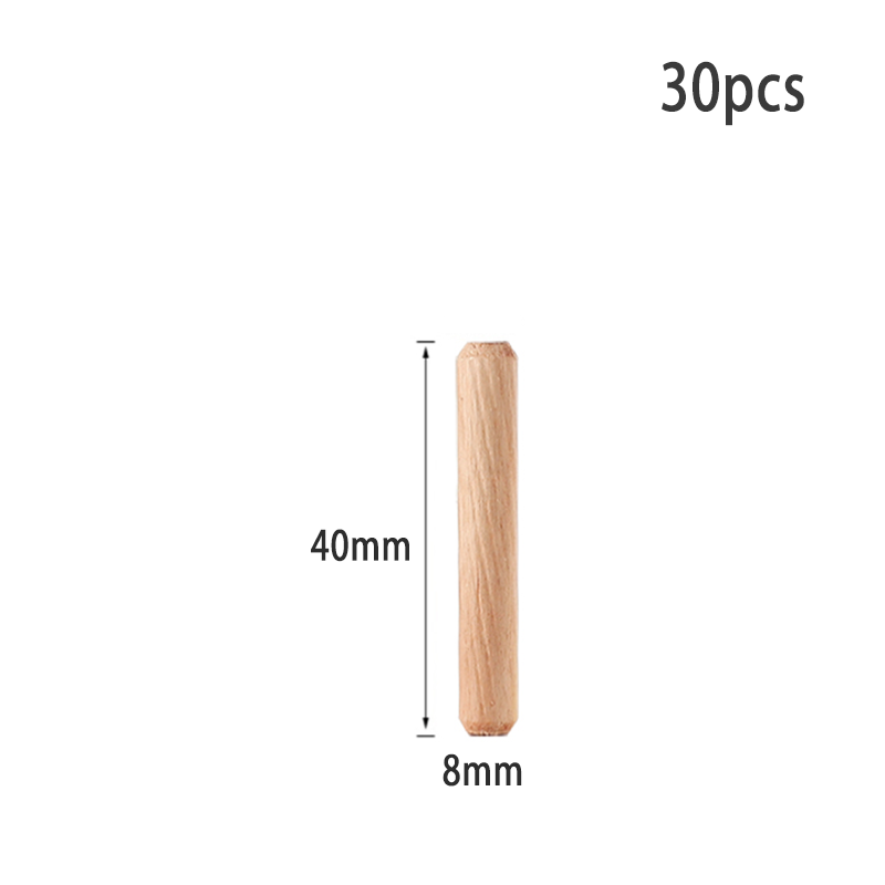 30pcs Log Tenon Wooden Bar 3-in-1 Connector Is Used for Connecting Cabinets, Wardrobes, Furniture and Wooden Boards