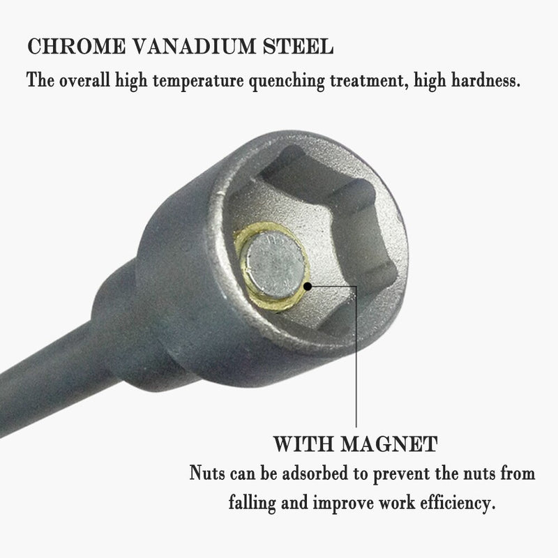 6mm-12mm Hexagonal Handle Conversion Magnetic Socket Wrench Electric Nut Driver Accessories Drill Bits Woodworking Tools