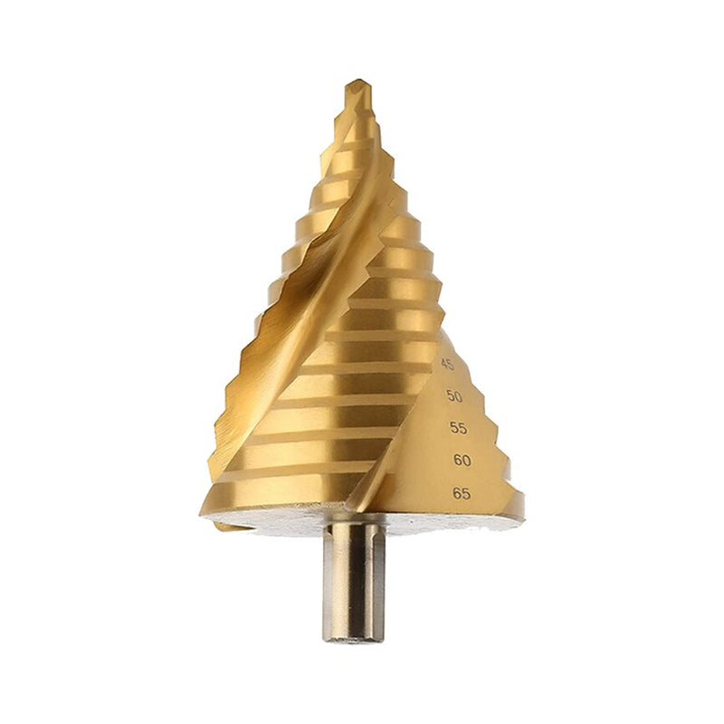 6-60mm Spiral Groove Step Drill Bit HSS Titanium Plating 12 Steps Hole Cutter Stepped for Aluminium Metal Wood PVC