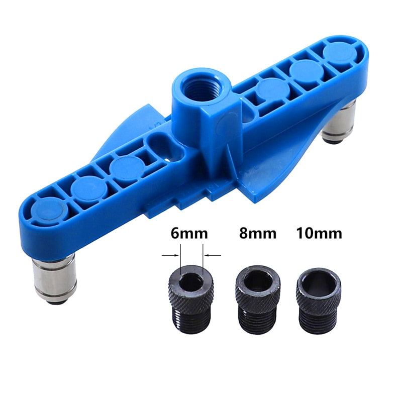 Adjustable Pocket Hole Jig 6/8/10mm Self-centering Scriber Jig Drilling Guide Positioner Hole Puncher Woodworking Tool