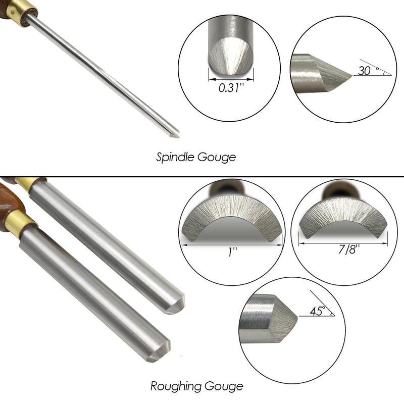 Roughing Spindle Gouge Woodturning Tools 8 22 25mm Woodworking Turning Chisels HSS Blade Walnut Handle for Wood Lathe