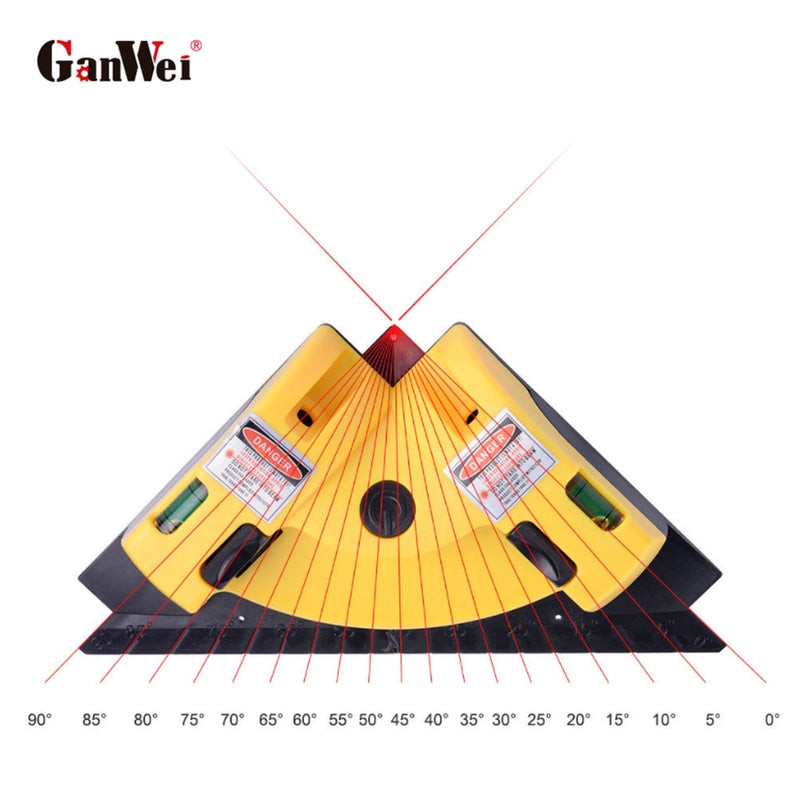 Right Angle 90 Degree Square Laser Level Tool Laser Level Ruler Woodworking Mason Professional Renovate Measurement Tool