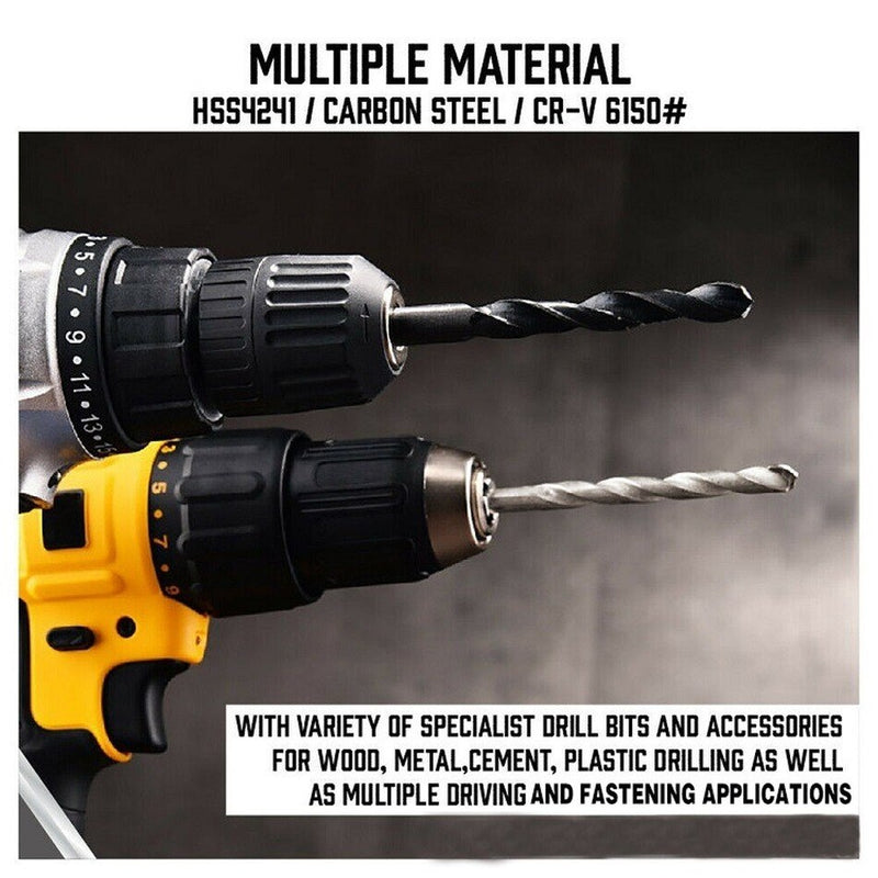 246PCS Drill Set Tool Woodworking Drill Bit High Steel for Woodworking Plastic and Aluminum HSS Drill Bit Set