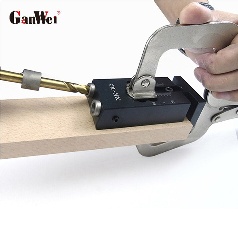 Woodworking Oblique Hole Pocket Drilling Puncher Guide Rail Fixture Aluminum Alloy 15 Degree Drilling Auxiliary Tool
