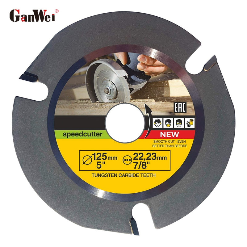 WORKBRO 4.5in 5in Angle Grinder Wood Carving Disc Circular Saw Blade Wood Carving Disc for Angle Grinder Woodworking Tool