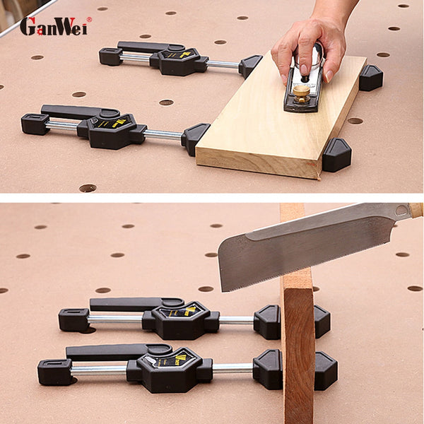 Abrazadera ajustable para mesa de madera, accesorio de fijación rápida multiusos especial de nailon y plástico para banco de trabajo, herramientas de carpintería