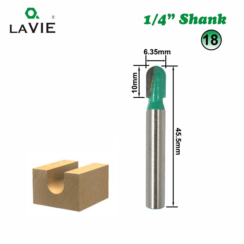 Broca enrutadora de madera con mango de 1/4 ", corte recto para TV, limpieza de esquina redonda, caja de brocas, fresa, 1 ud.