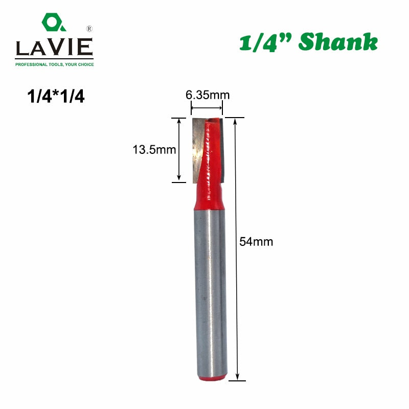 1/4 Shank Wood Cleaning Bottom Bit Straight Router Bit Clean Milling Cutter Woodworking Bits