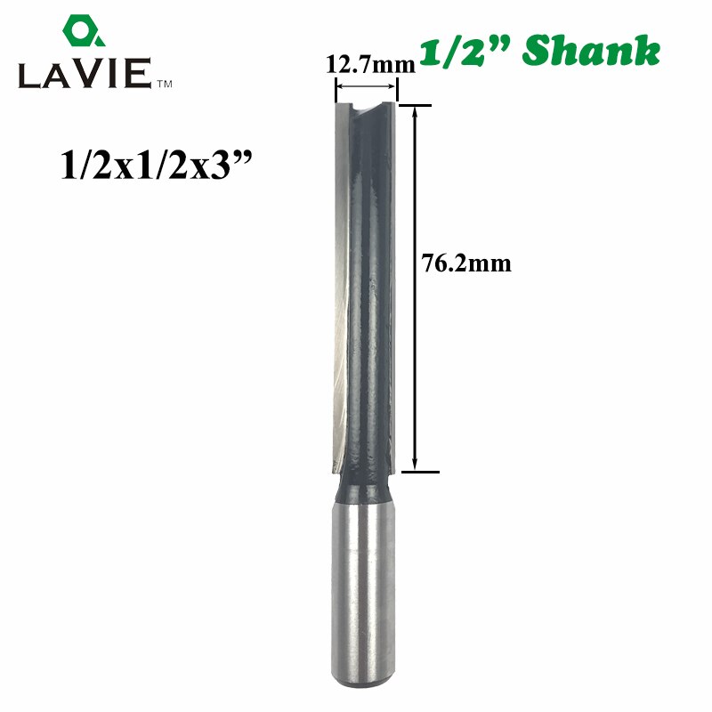 1pc 1/2 Shank Extra Long Straight Router Bit 3" Blade 1/2" Cutting Flush Trimming Milling Cutter for Wood Woodworking Tools