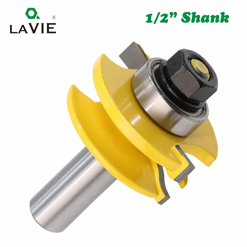 3pcs 12MM 1/2 Shank Small Rail and Stile Ogee Router Bits Set Tenon Cutters 3" Panel Cabinet Door for Wood Machine Tool