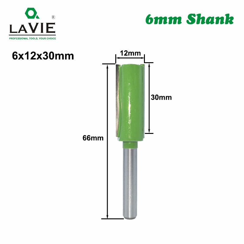 7pcs 6mm Shank Single Double Flute Straight Bit Milling Cutter