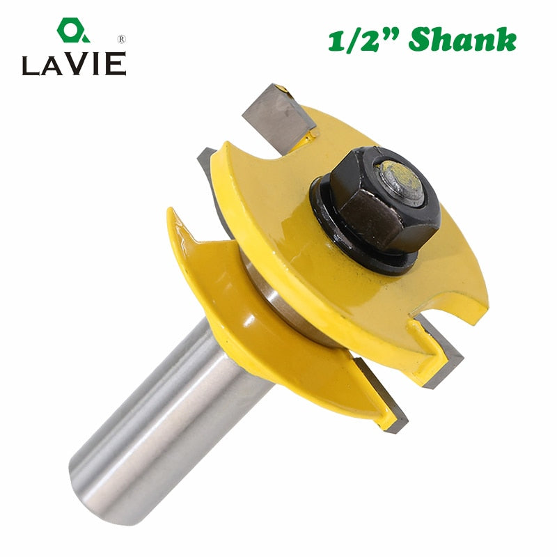 2pcs 12mm 1/2 Shank Door Panel Cabinet Tenon Router Bit Set Milling Cutter For Woodworking Cutter Cutting Wood Tools