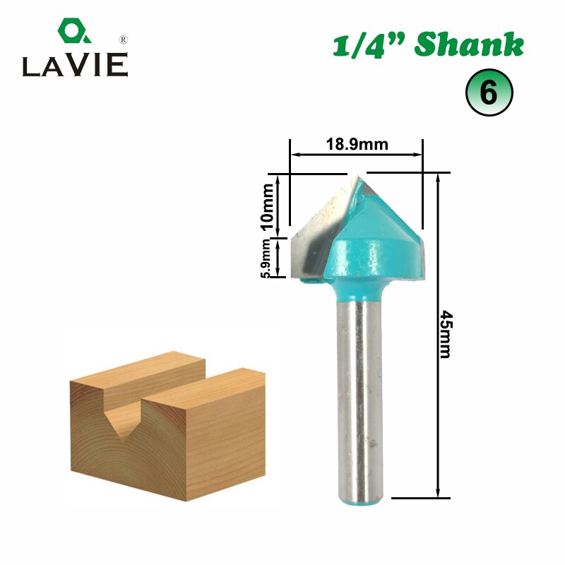 Broca enrutadora de madera con mango de 1/4 ", corte recto para TV, limpieza de esquina redonda, caja de brocas, fresa, 1 ud.