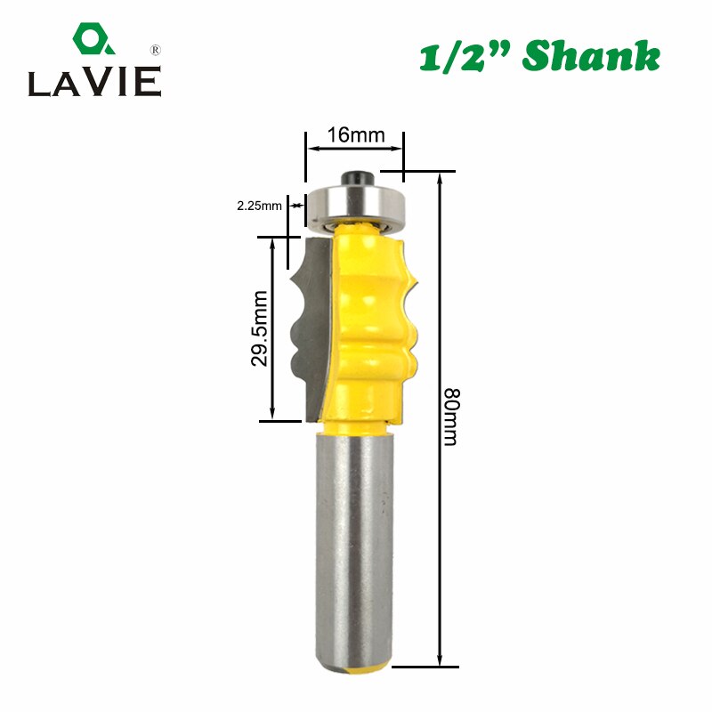 Broca enrutadora de moldura de marco de imagen, vástago de 1/2 pulgadas, fresa de carpintería para broca de línea de madera, herramienta de carburo de tungsteno