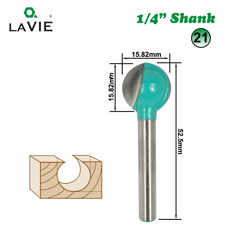 1pc 1/4" Shank Wood Router Bit Straight T V Flush Trimming Cleaning Round Corner Cove Box Bits Milling Cutter