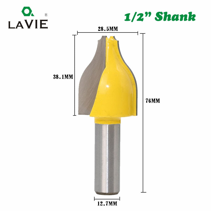 Broca enrutadora de cuentas con Panel Vertical, vástago de 12mm, 1/2, fresa para línea de puerta de carpintería, herramientas de madera, 1 ud.