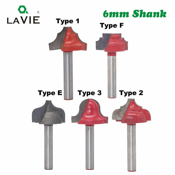 Broca de cuchillo de encaje para tallado de extremo abierto de 6mm, inserto de carpintería 3D, broca enrutadora CNC de carburo de tungsteno, cortador de madera MC06004