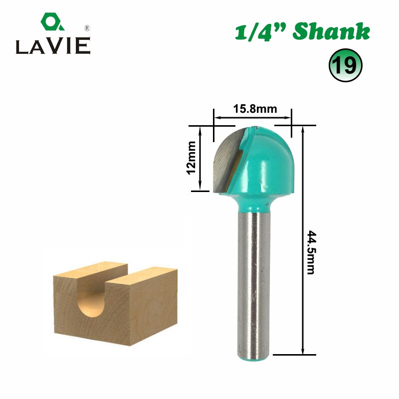 Broca enrutadora de madera con mango de 1/4 ", corte recto para TV, limpieza de esquina redonda, caja de brocas, fresa, 1 ud.