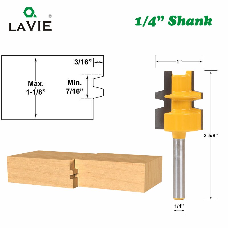1pc 1/4" 6.35mm Shank Beveling Knife Tenon Trimmer Milling Cutter Mini Tongue Groove Router Bit
