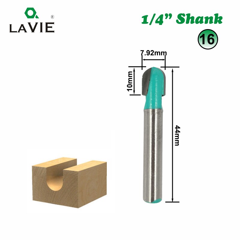 Broca enrutadora de madera con mango de 1/4 ", corte recto para TV, limpieza de esquina redonda, caja de brocas, fresa, 1 ud.