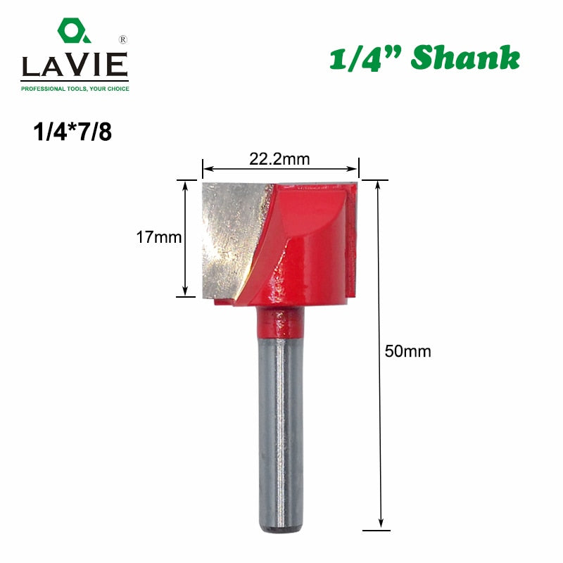 1/4 Shank Wood Cleaning Bottom Bit Straight Router Bit Clean Milling Cutter Woodworking Bits