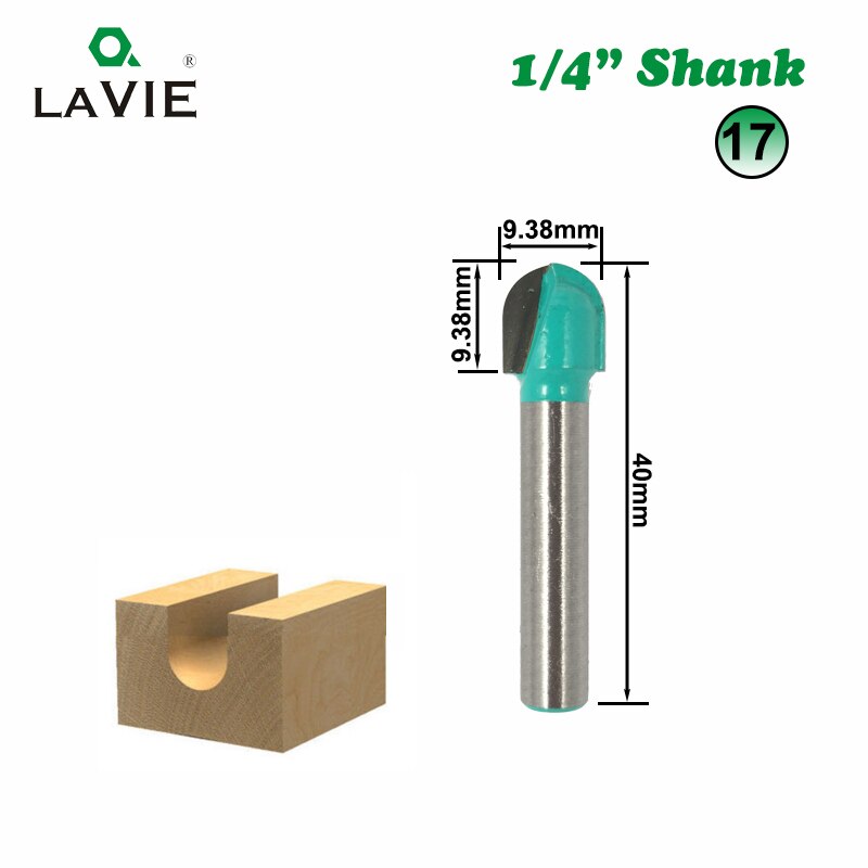 Broca enrutadora de madera con mango de 1/4 ", corte recto para TV, limpieza de esquina redonda, caja de brocas, fresa, 1 ud.