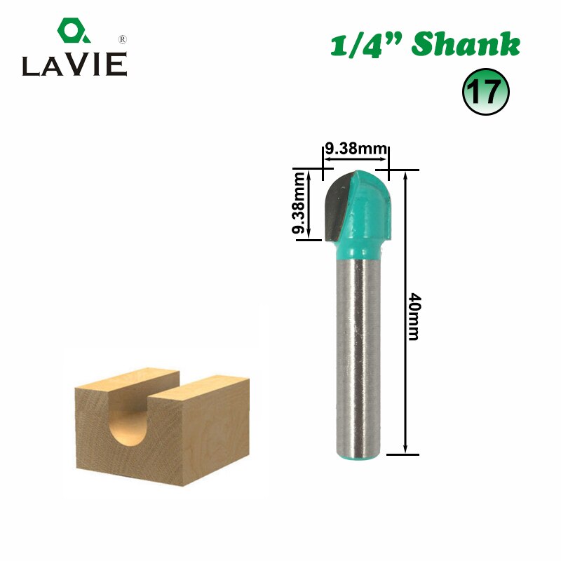 1pc 1/4" Shank Wood Router Bit Straight T V Flush Trimming Cleaning Round Corner Cove Box Bits Milling Cutter