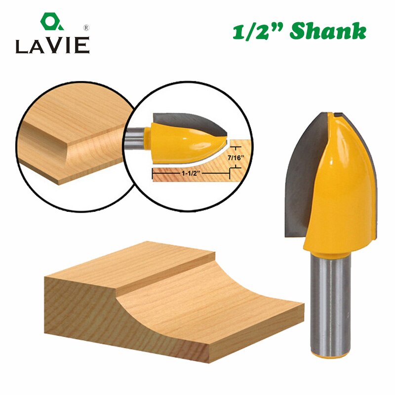 1pc 12mm 1/2 Shank Vertical Panel Raised Ogee Bead Router Bit Woodworking Door Line Milling Cutter for Wood Tools