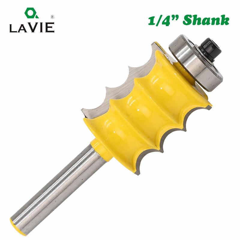 1pc 1/4" 6.35mm High Quality Triple Bead Column Molding Router Bit Tenon Cutter Woodworking